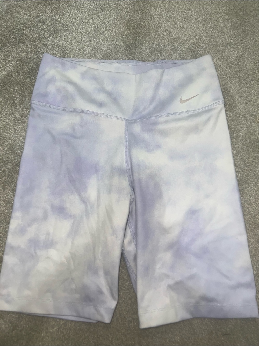 Nike Women’s Light Purple Tie-Dye Bike Shorts